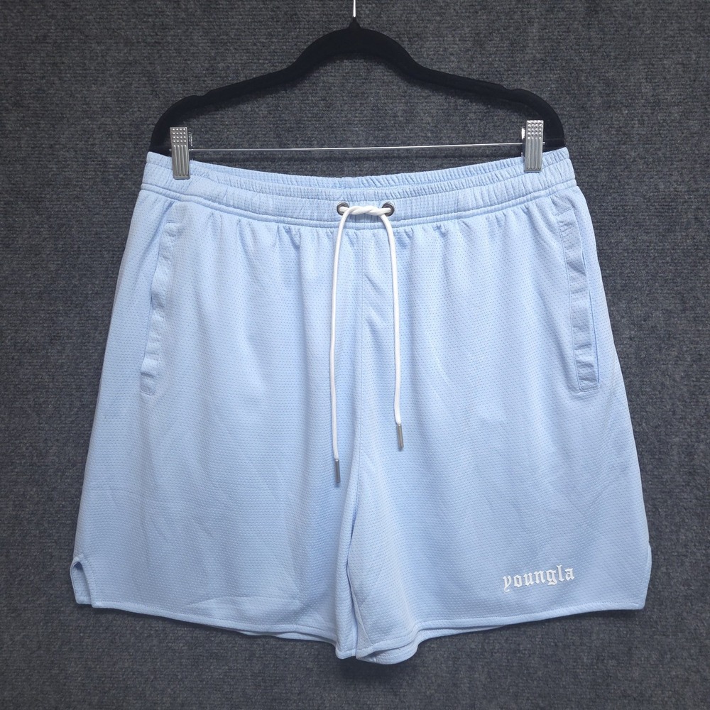 YoungLA Shorts Mens XXL Sky Blue 134 Gametime Casual Preppy